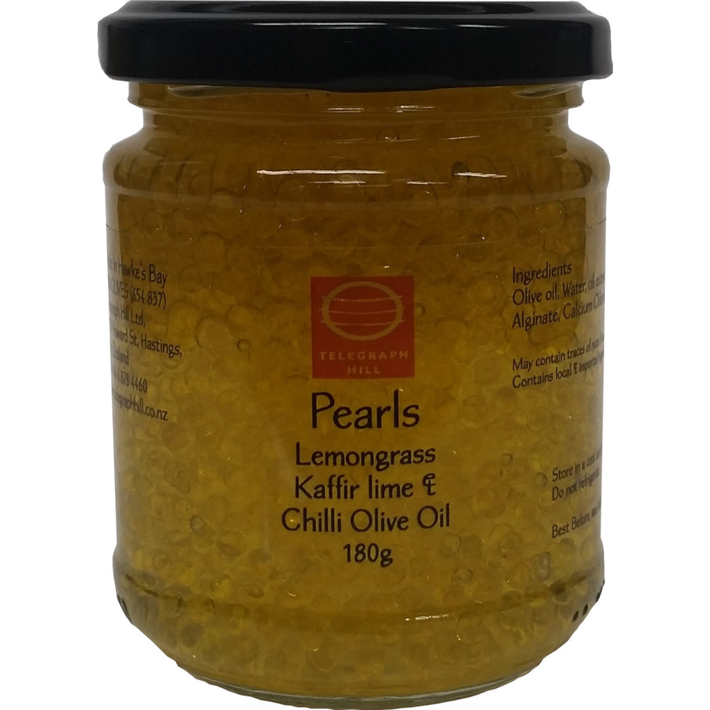 Telegraph Hill Pearls Lemongrass Kaffir Lime & Chilli Olive Oil 180g Glass Jar