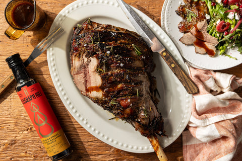 Manuka Smoke Infused Balsamic Roasted Lamb Leg