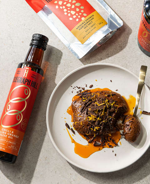 Chocolate Olive Oil Mousse with Sicilian Orange