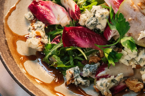 Rocket, Pear and Walnut Salad with Classic Balsamic Drizzle