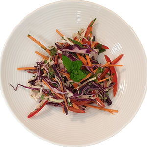 Asian Style Slaw with Hemp Seed, Sesame & Ginger Dressing