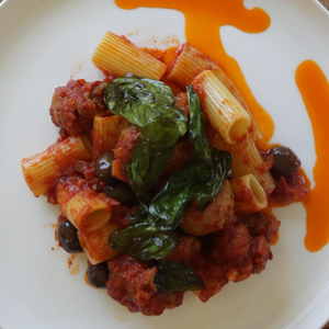 Broken Pork and Fennel Sausage Pasta