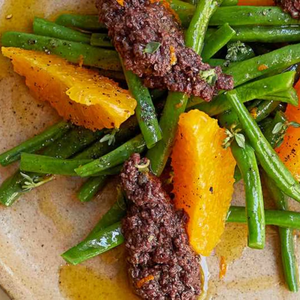 Green Bean, Orange and Tapenade salad