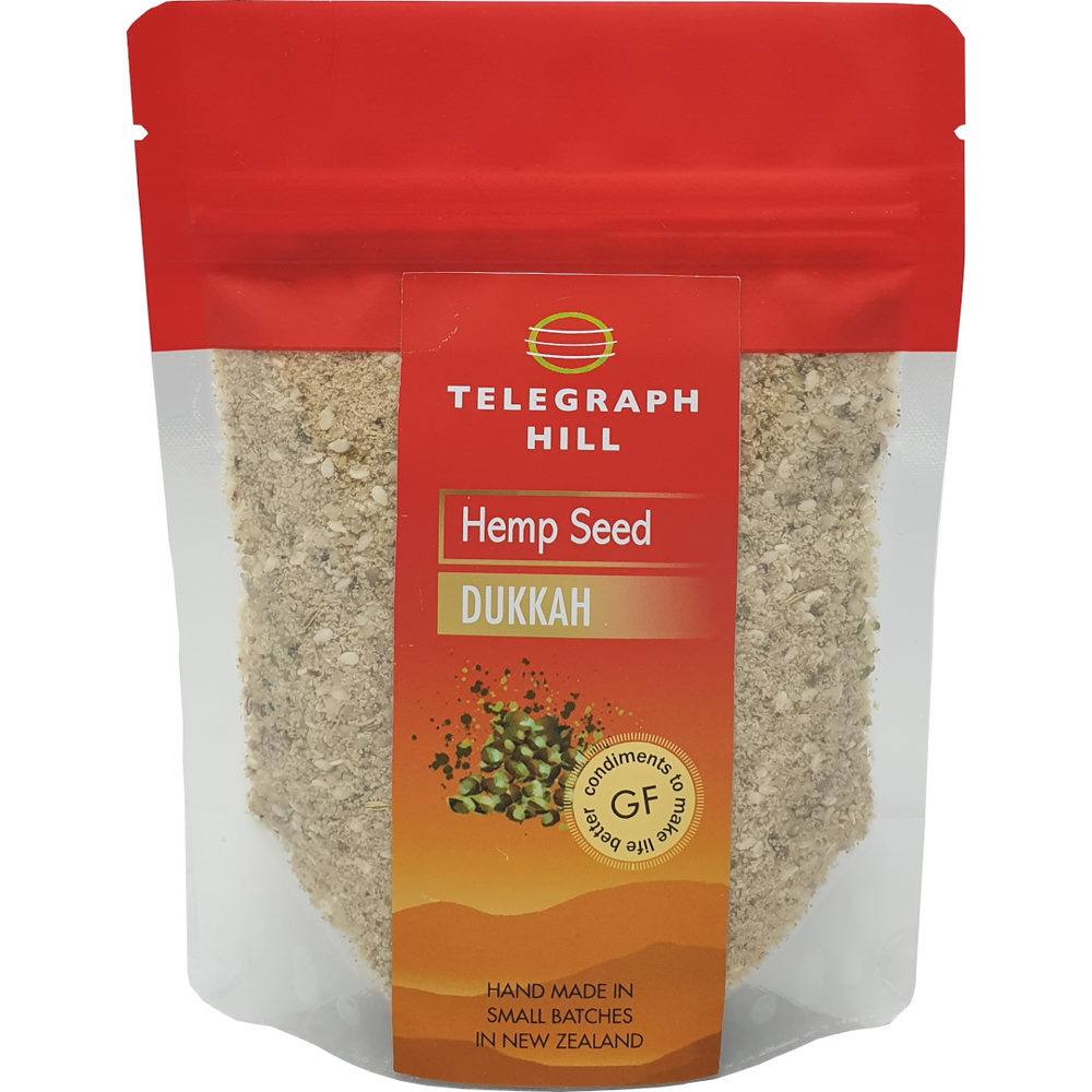 Telegraph Hill Hemp Seed Dukkah Small Red Top Pouch 100g 