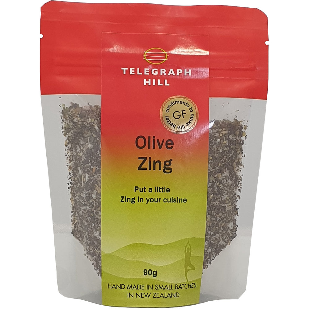 Telegraph Hill Olive Zing Salt and Herbs red top plastic pouch 90g