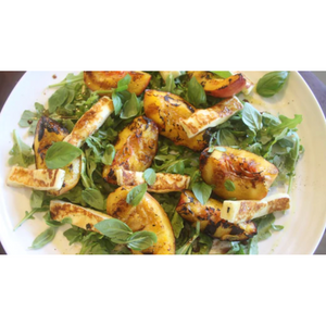 Peach, Halloumi and Smoked Balsamic Salad